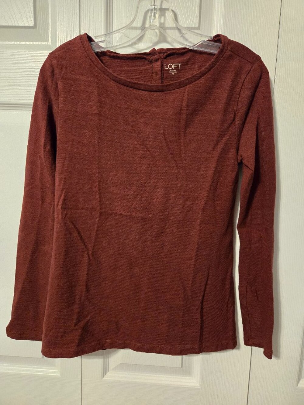 Loft Dark Red Top, Size XS.